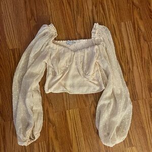 HYFVE Cream Puff Sleeve Blouse